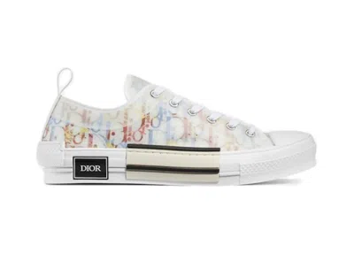 Pre-owned Dior Men's  B23 Low Top Oblique Sneakers In White