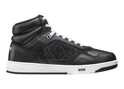Pre-owned Dior Men's  B27 High Cd Diamond Sneakers In Black