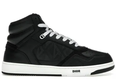 Pre-owned Dior Men's  B27 High Cd Diamond Sneakers In Black