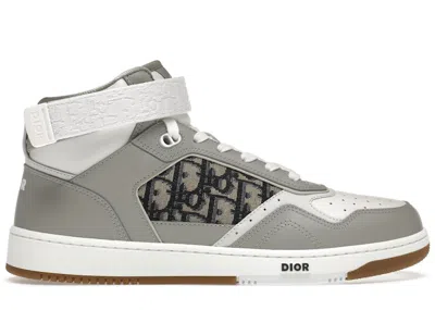 Pre-owned Dior Men's  B27 High Gray Sneakers In Grey/white