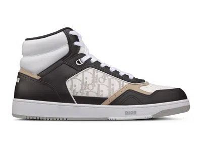 Pre-owned Dior Men's  B27 High Sneakers In Black/white/beige