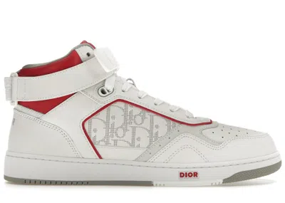 Pre-owned Dior Men's  B27 High Sneakers In White/red