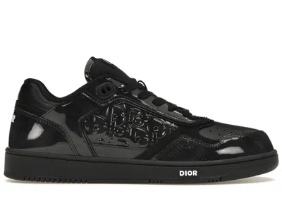 Pre-owned Dior Men's  B27 Low Black Patent  Oblique Gravity Embossed Sneakers In Black Patent Calfskin/ In Multi