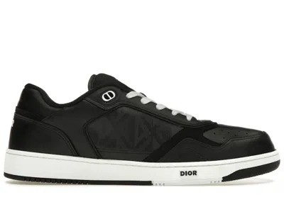 Pre-owned Dior Men's  B27 Low Cd Diamond Sneakers In Black