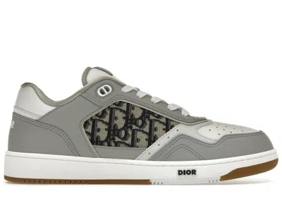 Pre-owned Dior Men's  B27 Low Gray Sneakers In Grey/white