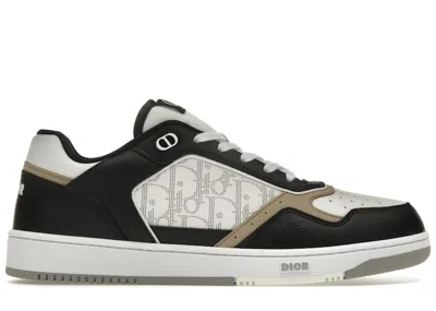 Pre-owned Dior Men's  B27 Low Oblique Galaxy Sneakers In Black/white/beige