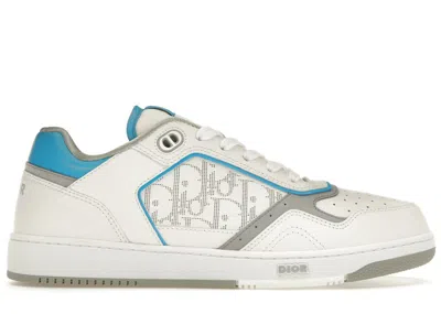 Pre-owned Dior Men's  B27 Low Sneakers In White/grey/light Blue