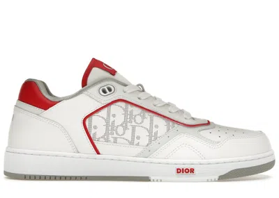 Pre-owned Dior Men's  B27 Low Sneakers In White/red