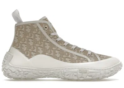 Pre-owned Dior Men's  B28 High Sneakers In White/beige