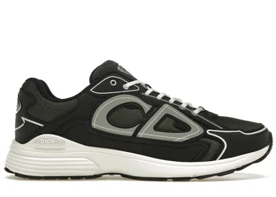 Pre-owned Dior Men's  B30 Deep Green Black Sneakers In Deep Green Mesh/black Technical Fabric In Multi
