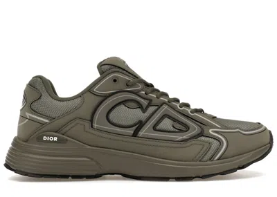 Pre-owned Dior Men's  B30 Low Top Sneakers In Olive