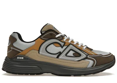 Pre-owned Dior Men's  B30 Sneakers In Brown/beige/orange