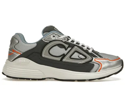 Pre-owned Dior Men's  B30 Sneakers In Silver/dark Grey