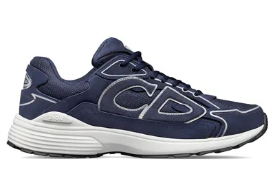 Pre-owned Dior Men's  B30 Suede Sneakers In Navy Blue