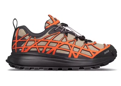 Pre-owned Dior Men's  B31 Runner Sneakers In Beige/orange In Multi