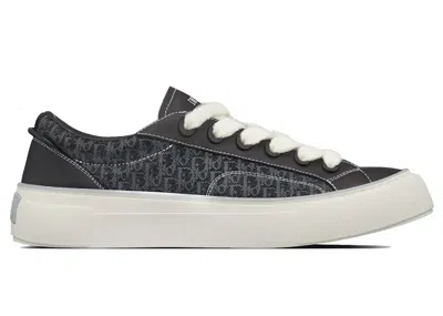 Pre-owned Dior Men's  B33 Sneaker Black Smooth Calfskin Oblique Jacquard Sneakers In Black Smooth Calfskin And  In Multi