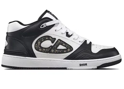 Pre-owned Dior Men's  B57 Mid Oblique Sneakers In Black/white