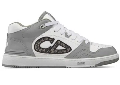 Pre-owned Dior Men's  B57 Mid Oblique Sneakers In Grey/white In Multi