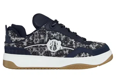 Pre-owned Dior Men's  B9s Skater Tweed (numbered) Sneakers In Navy Blue