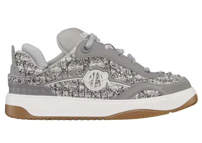 Pre-owned Dior Men's  B9s Skater Tweed (numbered) Sneakers In Silver/tone
