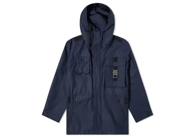 Pre-owned Dior Men's  Buckle Parka Jacket In Navy Blue