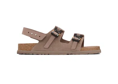 Pre-owned Dior Men's  By Birkenstock Milano Sandal Nubuck Calfskin Sneakers In Brown