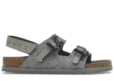 Pre-owned Dior Men's  By Birkenstock Milano Sandal Sneakers In Grey/cork In Gray