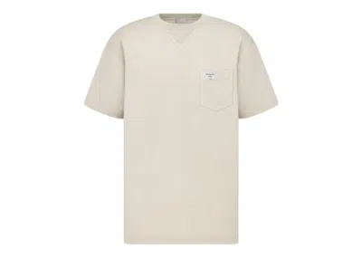 Pre-owned Dior Men's  By Birkenstock Relaxed Fit Cd 1947 T-shirt In Beige In Sand