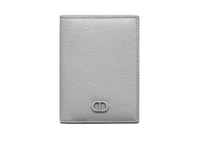 Pre-owned Dior Men's  Cd Icon Bifold Card Holder In Gray