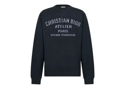 Pre-owned Dior Men's  "christian  Atelier" Sweatshirt In Navy Blue