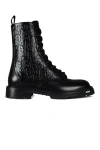 Dior Black Lace Up Boots In Black