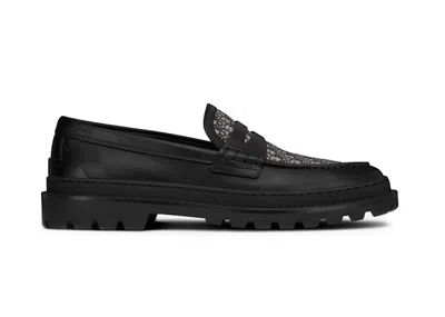 Pre-owned Dior Men's  Explorer Loafer  Oblique Jacquard Sneakers In Black/beige