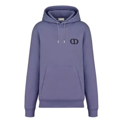 Dior Men's  Fw21 Logo Alphabet Embroidered Solid Color Pullover Purple Blue