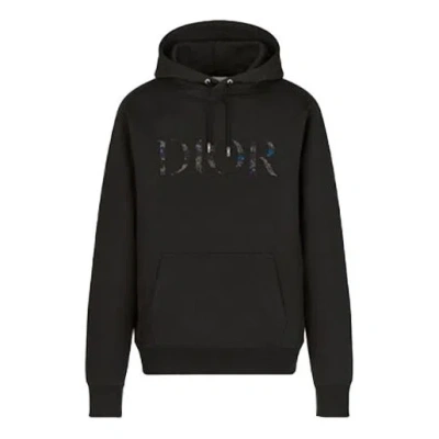 Dior Men's  Fw21 Logo Printing Solid Color Long Sleeves Black