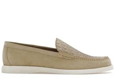 Pre-owned Dior Men's  Granville Loafer Suede Sneakers In Beige