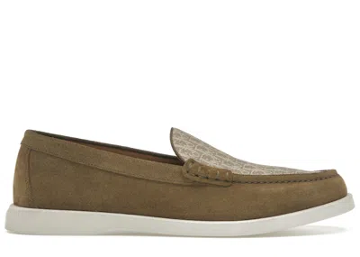 Pre-owned Dior Men's  Granville Loafer Suede Sneakers In Brown/beige