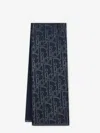 Dior Men  Gravity Wool And Silk Scarf In Burgundy