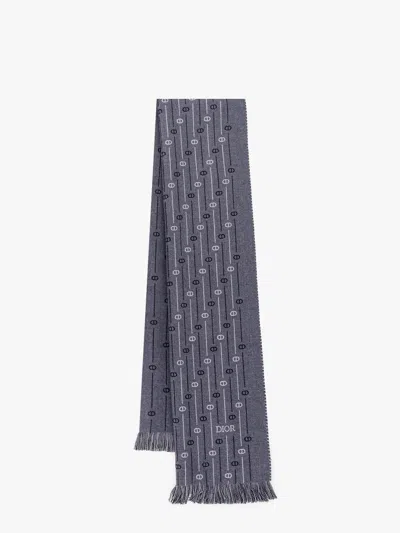 Dior Men  Grey Scarves In Gray