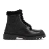 Dior Black Lace Up Boots In Black