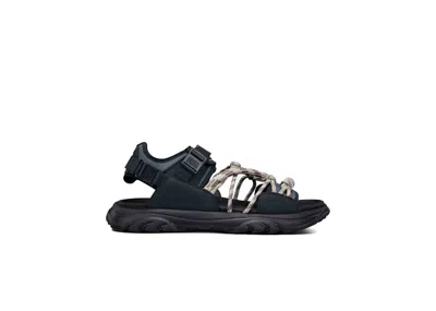 Pre-owned Dior Men's  Htown Sandal Sneakers In Black/cream