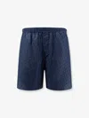 Dior Men  Oblique Cotton And Silk Shorts In Blue