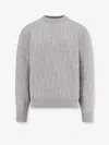 Dior Men  Oblique Cotton Blend Sweater In Gray