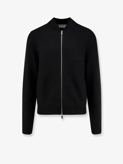 Dior Men  Ribbon Wool Cardigan In Black