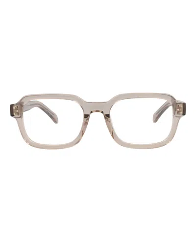 Pre-owned Dior Men's  Roundframe Acetate Optical Frames In Palladium Palladium Transparent (dm50032u/51/016)