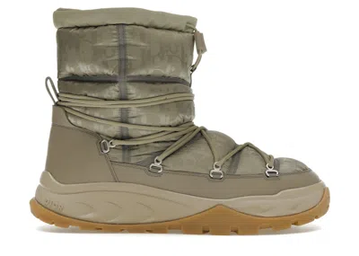 Pre-owned Dior Men's  Snow Ankle Boot Oblique Nylon Sneakers In Beige