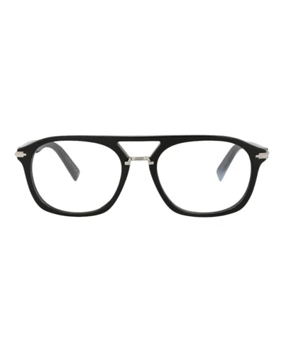Pre-owned Dior Men's  Squareframe Acetate Optical Frames In Black Black Transparent (dm50038i/53/001)