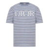 Dior Men's  Ss21 Material Stripe Short Sleeve Blue In Blue