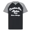 Dior Men's  Ss22 Alphabet Pattern Loose Short Sleeve Black T-shirt