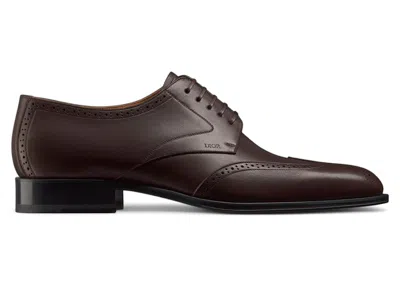 Pre-owned Dior Men's  Timeless Derby Brogue Sneakers In Dark Grey In Gray