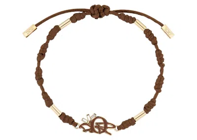 Pre-owned Dior Men's  X Cactus Jack Bracelet In Coffee Brown